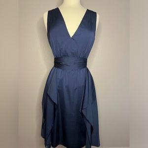 BCBGMaxAzria Cahya Ruffle Satin Dress